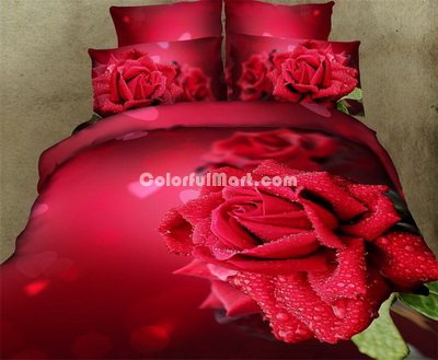Attraction And Arousal Red Bedding Rose Bedding Floral Bedding Flowers Bedding