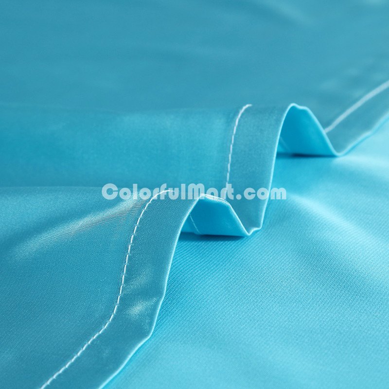Magic Aqua Blue Silk Bedding Modern Bedding - Click Image to Close
