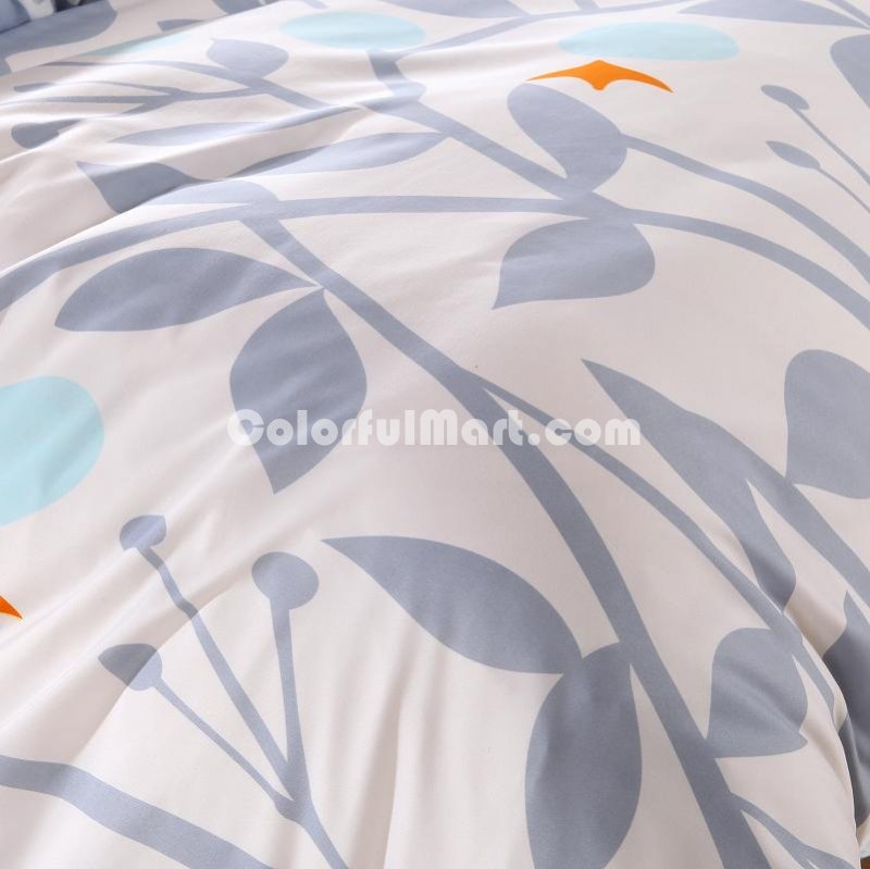 Tree Shadows Blue Bedding Set Duvet Cover Pillow Sham Flat Sheet Teen Kids Boys Girls Bedding - Click Image to Close