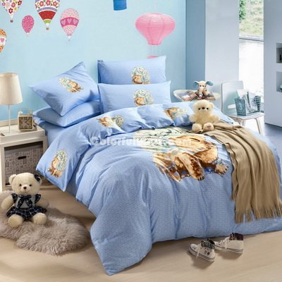 Lovely Puppy Blue Cartoon Bedding Kids Bedding Girls Bedding Teen Bedding