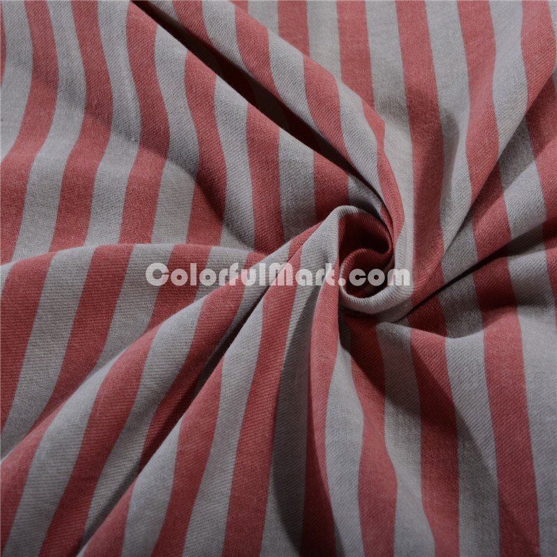 Stripes Red Bedding Modern Bedding Cotton Bedding Gift Idea - Click Image to Close