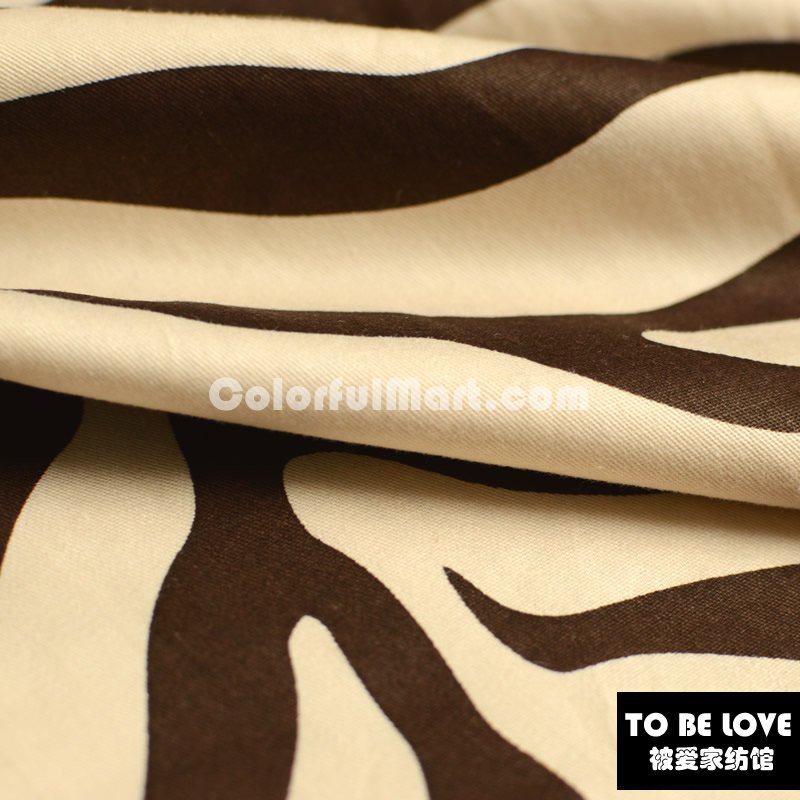 Fashion Korean Style Brown Zebra Print Bedding Set - Click Image to Close