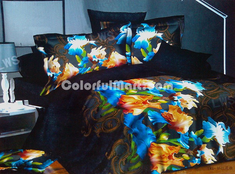 Bright Flowers Duvet Cover Set 3D Bedding - Click Image to Close