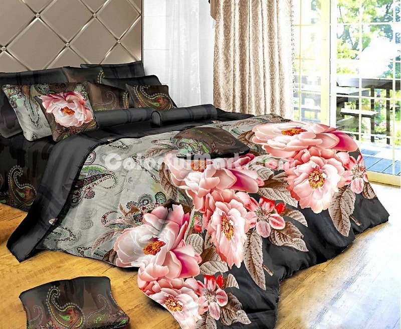 Love Flowers Duvet Cover Set 3D Bedding - Click Image to Close