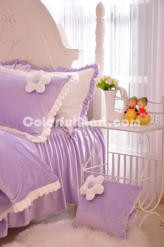 What A Woman Purple And White Princess Bedding Girls Bedding Women Bedding - Click Image to Close