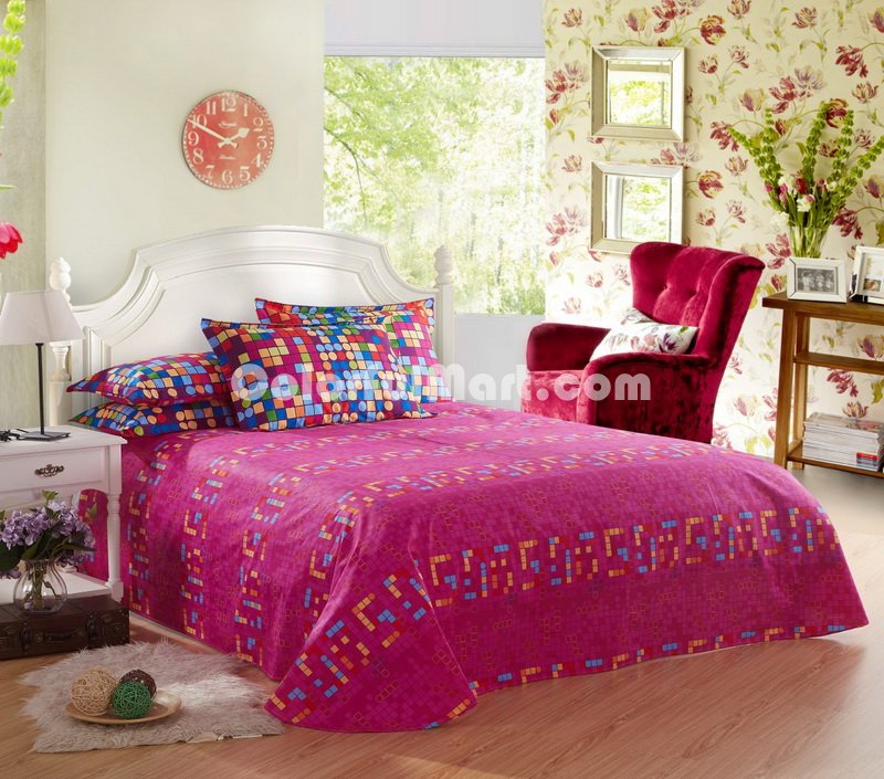 I Love Colors Rose Teen Bedding Duvet Cover Set - Click Image to Close