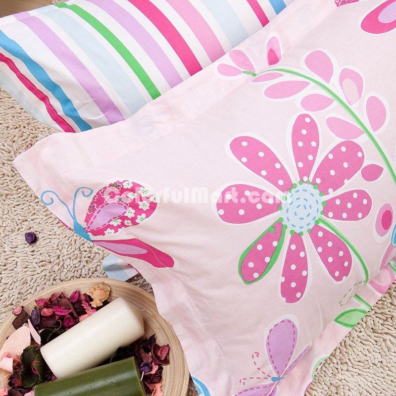 Butterflies Among Flowers Girls Bedding Sets - Click Image to Close