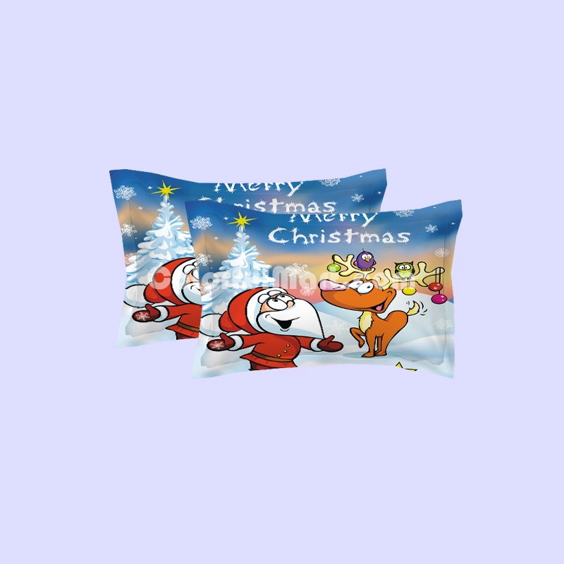 Christmas Snowing Blue Bedding Duvet Cover Set Duvet Cover Pillow Sham Kids Bedding Gift Idea - Click Image to Close