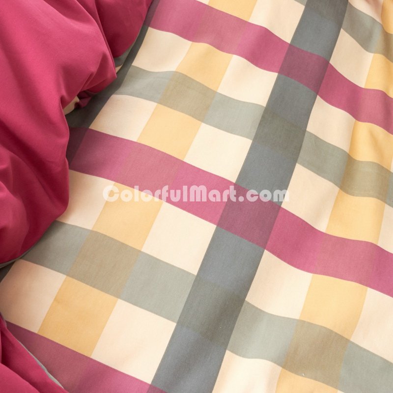Stripes And Plaids Rose Bedding Girls Bedding Teen Bedding Kids Bedding - Click Image to Close