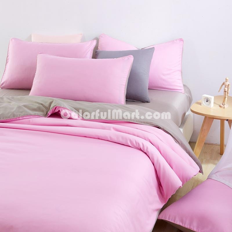 Brown Pink Bedding Set Duvet Cover Pillow Sham Flat Sheet Teen Kids Boys Girls Bedding - Click Image to Close