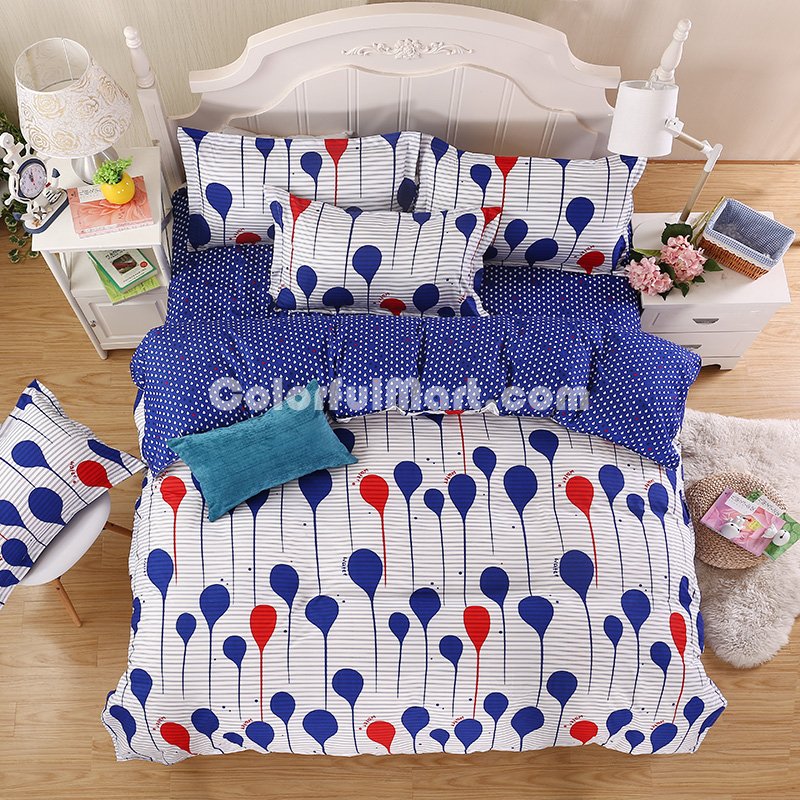 Water Drop White Bedding Set Duvet Cover Pillow Sham Flat Sheet Teen Kids Boys Girls Bedding - Click Image to Close