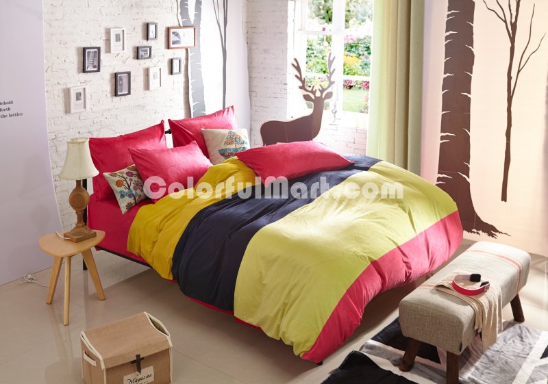 Autumn Fairy Tale Red Velvet Bedding Modern Bedding Winter Bedding - Click Image to Close