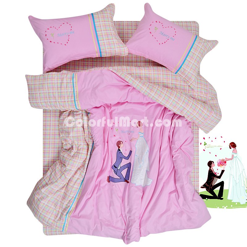 Romantic Wedding Pink Bedding Teen Bedding Modern Bedding Girls Bedding - Click Image to Close