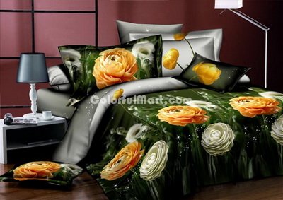 Sweet Flowers Bedding 3D Duvet Cover Set