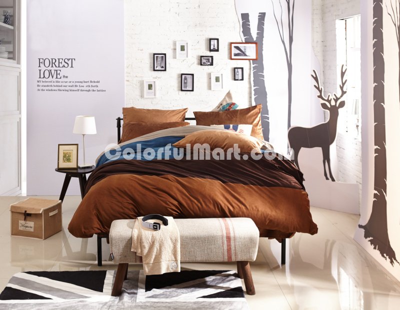 Perfect Love Coffee Velvet Bedding Modern Bedding Winter Bedding - Click Image to Close