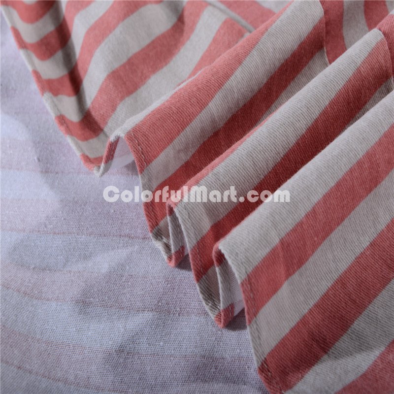 Stripes Red Bedding Modern Bedding Cotton Bedding Gift Idea - Click Image to Close
