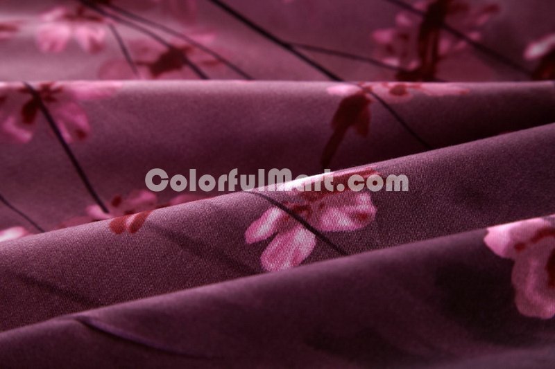 Romantic Swans Purple Bedding 3d Duvet Cover Set - Click Image to Close