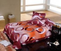 Dark Red Circles Cheap Modern Bedding Sets