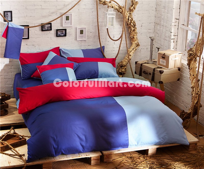 Warmth Blues Blue Bedding Set Teen Bedding College Dorm Bedding Duvet Cover Set Gift - Click Image to Close