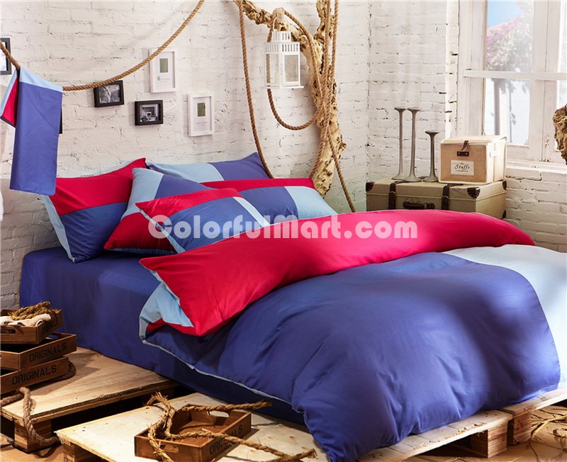 Warmth Blues Blue Bedding Set Teen Bedding College Dorm Bedding Duvet Cover Set Gift - Click Image to Close