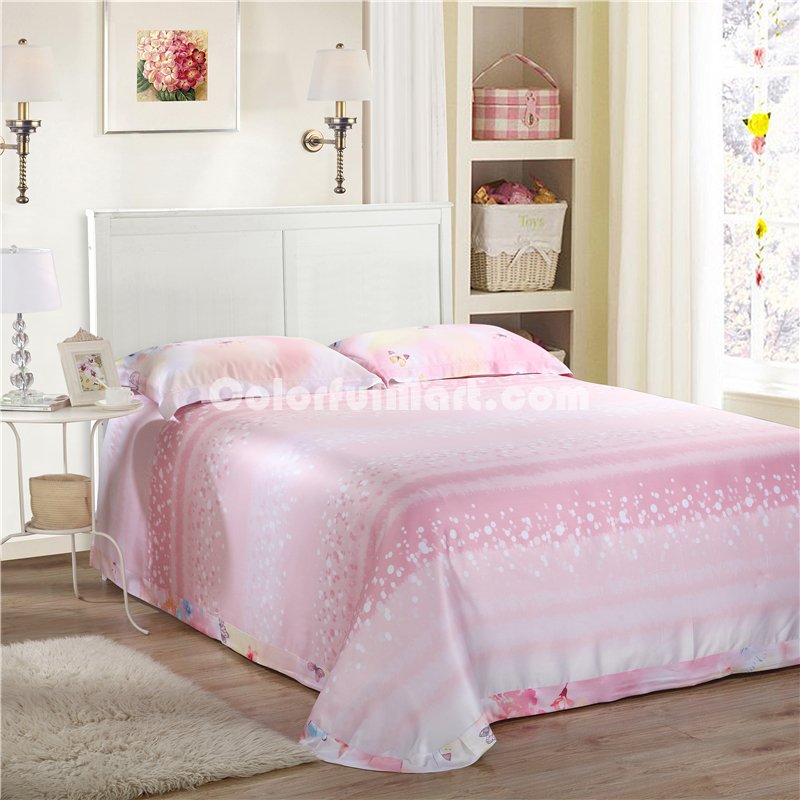 City Garden Pink Bedding Set Girls Bedding Floral Bedding Duvet Cover Pillow Sham Flat Sheet Gift Idea - Click Image to Close
