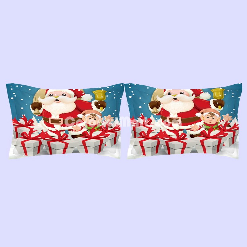 Christmas Presents Blue Bedding Duvet Cover Set Duvet Cover Pillow Sham Kids Bedding Gift Idea - Click Image to Close