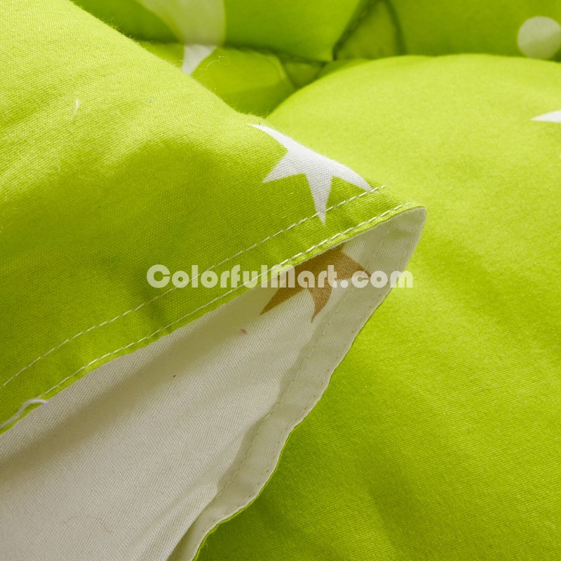 My Lucky Star Green Comforter Moons And Stars Comforter Down Alternative Comforter - Click Image to Close