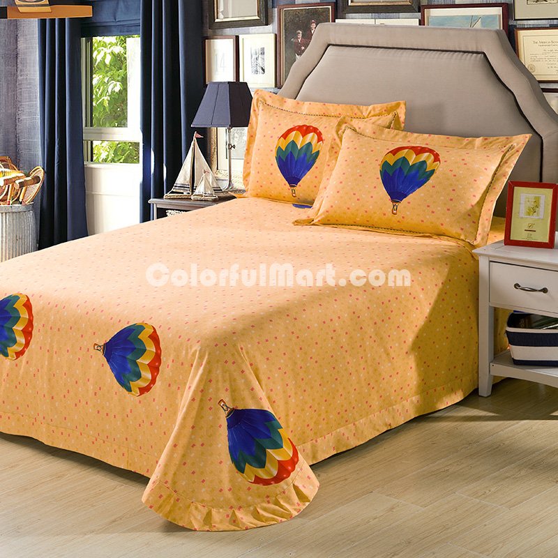 Hot Air Balloon Blue Teen Bedding College Dorm Bedding Kids Bedding - Click Image to Close