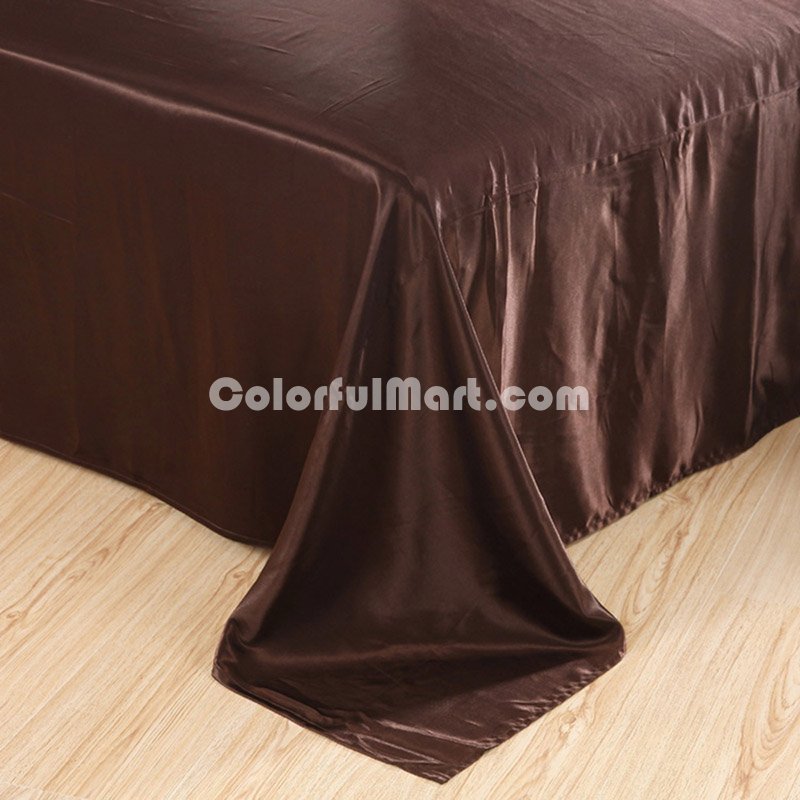 Pure Enjoyment Dark Coffee Silk Bedding Silk Duvet Cover Set - Click Image to Close