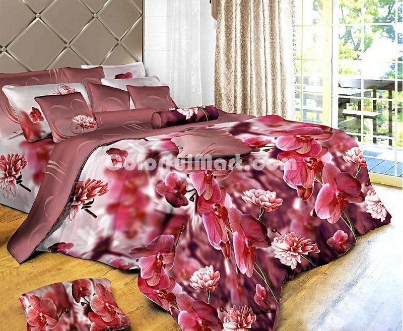 Garden Flowers Duvet Cover Set 3D Bedding - Click Image to Close