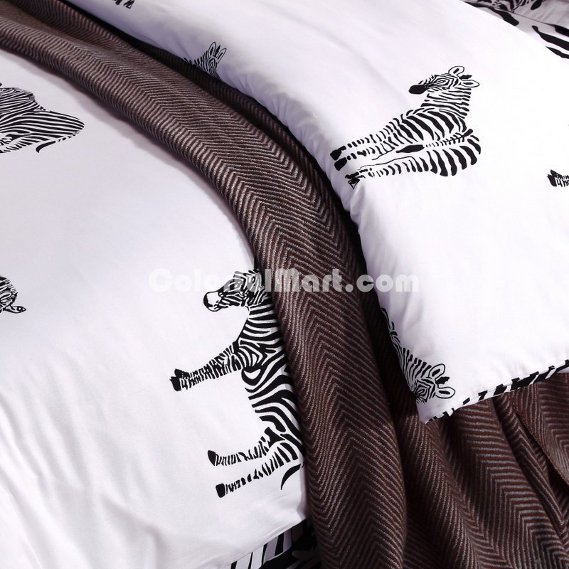 Love Zebra Print Black And White Bedding Classic Bedding - Click Image to Close