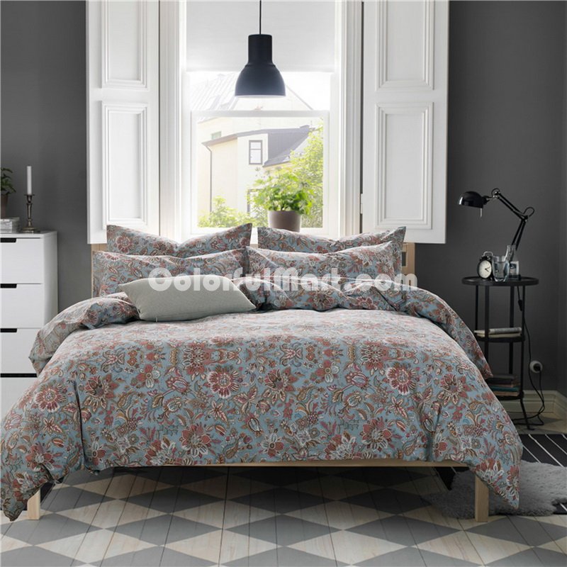 Soma Blue Bedding Set Luxury Bedding Scandinavian Design Duvet Cover Pillow Sham Flat Sheet Gift Idea - Click Image to Close