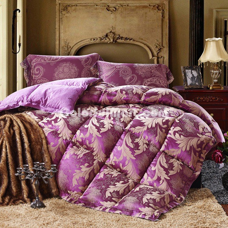 Victoria Purple Comforter Luxury Comforter Down Alternative Comforter - Click Image to Close