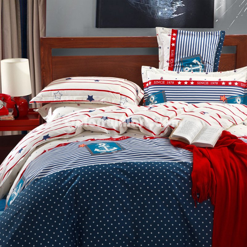 Captain Eric Blue Bedding Set Kids Bedding Teen Bedding Duvet Cover Set Gift Idea - Click Image to Close