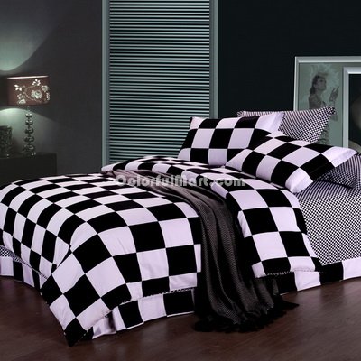 Millais Lattices Black And White Bedding Classic Bedding