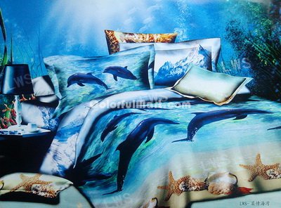 Gulf And Dolphins Bedding 3D Duvet Cover Set