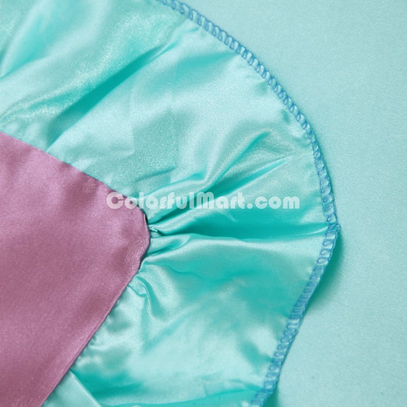 Light Purple And Blue Silk Duvet Cover Set Teen Girl Bedding Princess Bedding Set Silk Bed Sheet Gift Idea - Click Image to Close