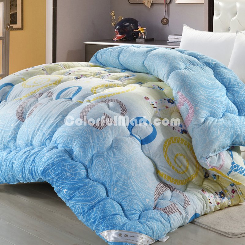 The Flowers Sky Blue Comforter - Click Image to Close