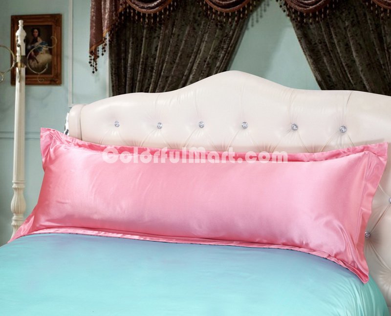 Light Ruby And Water Blue Silk Bedding Set Duvet Cover Silk Pillowcase Silk Sheet Luxury Bedding - Click Image to Close
