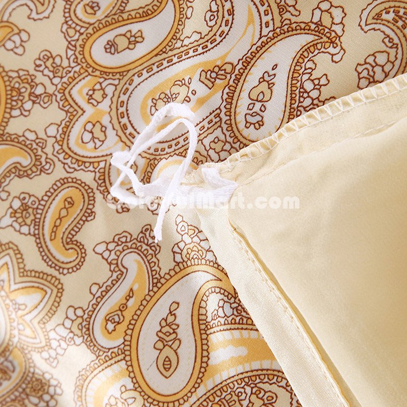 Amorous Feelings Beige Silk Duvet Cover Set Silk Bedding - Click Image to Close