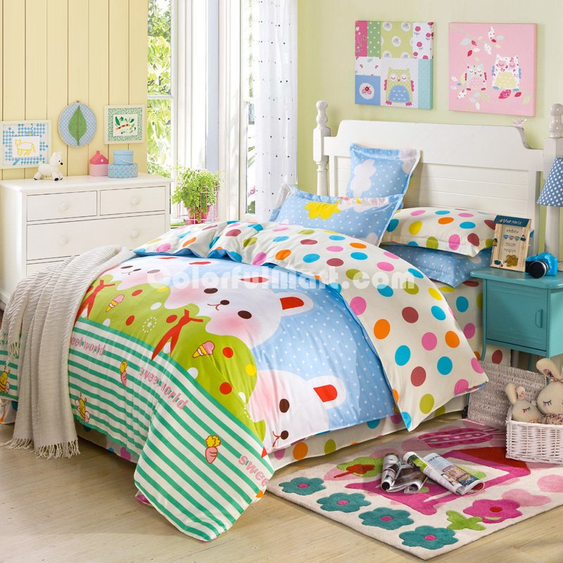 Childhood Dream Blue Bedding Set Kids Bedding Teen Bedding Duvet Cover Set Gift Idea - Click Image to Close