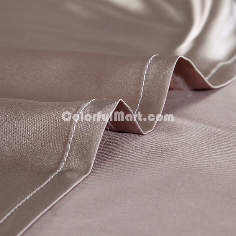 Beautiful Stripes Light Brown Silk Bedding Modern Bedding - Click Image to Close