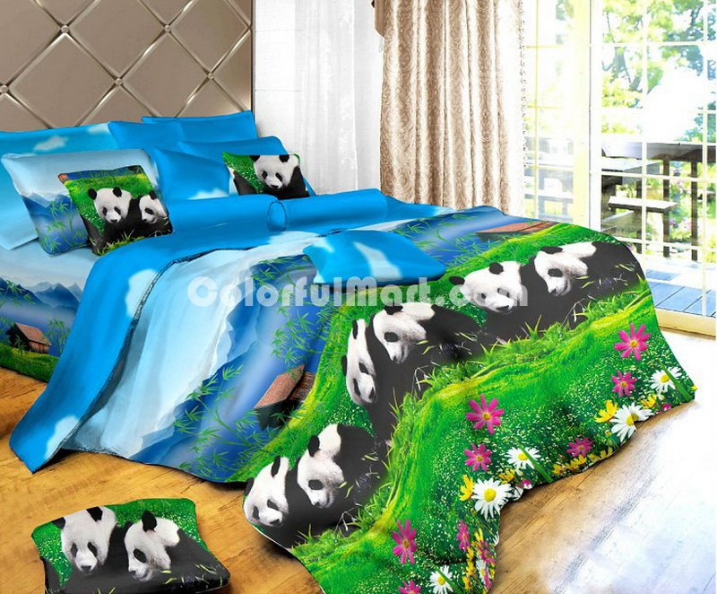 Pandas Bedding 3D Duvet Cover Set - Click Image to Close
