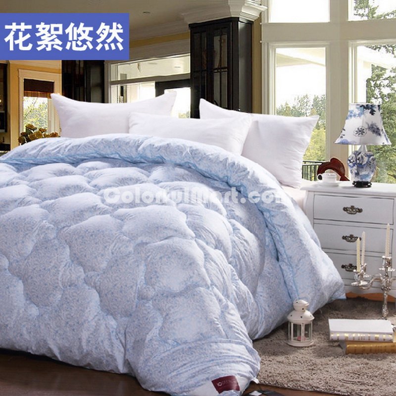 Floret Sky Blue Comforter - Click Image to Close