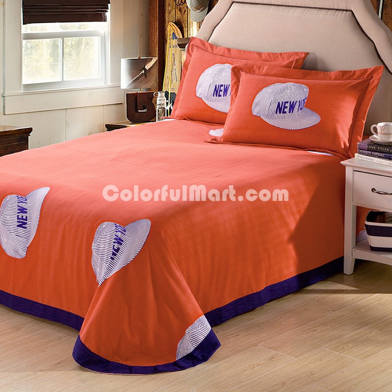 Love Story Orange Teen Bedding College Dorm Bedding Kids Bedding - Click Image to Close