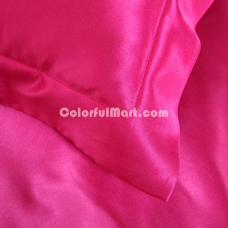 Rose Silk Bedding Set Duvet Cover Silk Pillowcase Silk Sheet Luxury Bedding - Click Image to Close