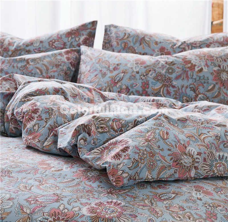 Soma Blue Bedding Set Luxury Bedding Scandinavian Design Duvet Cover Pillow Sham Flat Sheet Gift Idea - Click Image to Close