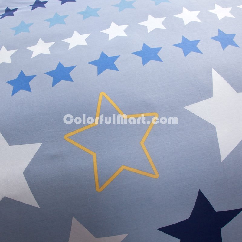 Sky And Stars Blue Bedding Set Kids Bedding Teen Bedding Duvet Cover Set Gift Idea - Click Image to Close
