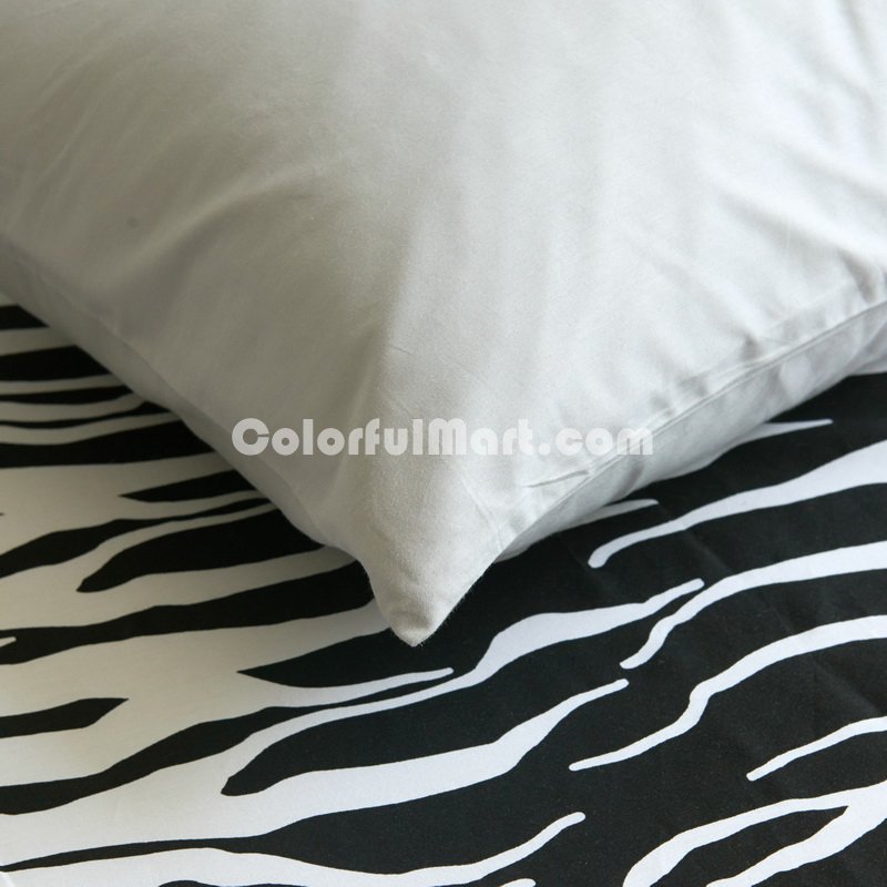 I Love Zebra Gray Zebra Print Bedding Animal Print Bedding Duvet Cover Set - Click Image to Close