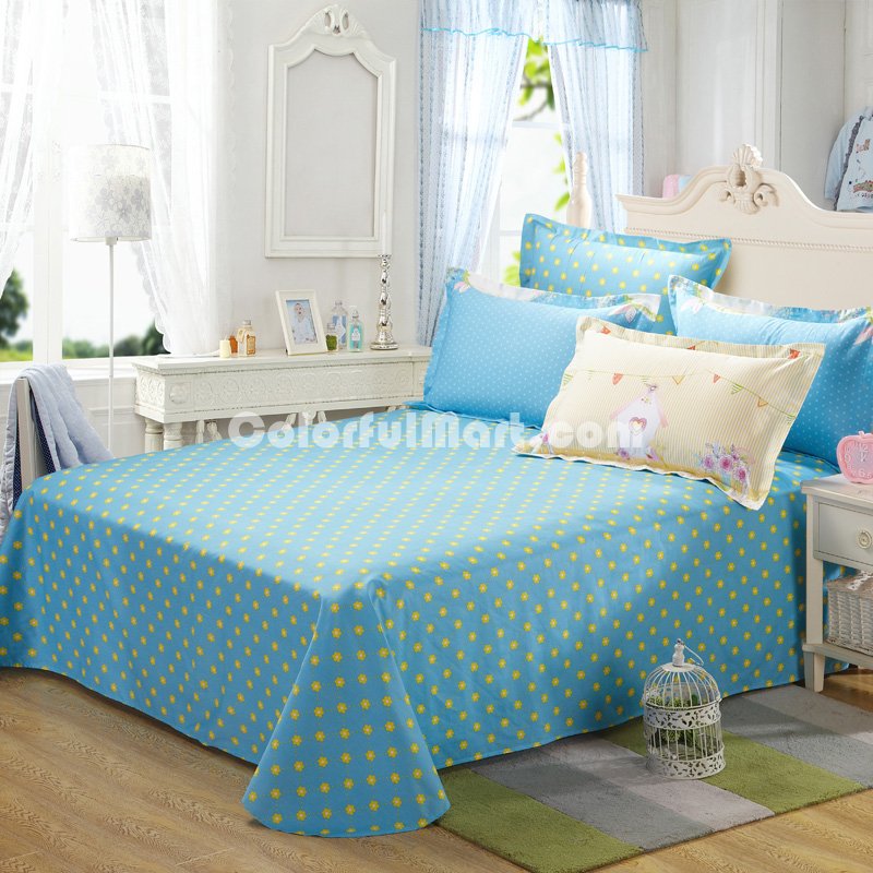 Happy Smile Blue Bedding Set Kids Bedding Teen Bedding Duvet Cover Set Gift Idea - Click Image to Close